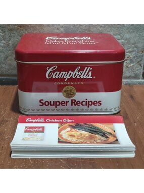Vintage Campbells Souper Recipes Tin Recipe Cards